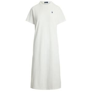 Ralph Lauren Classic White Cotton Jersey Dress Size M